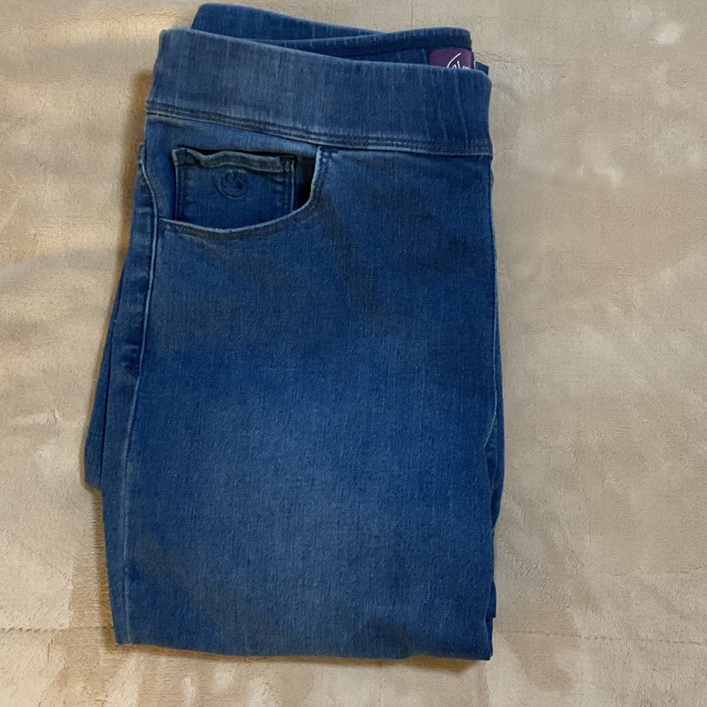 Gloria Vanderbilt Dark Blue Women's Pull on Jeans